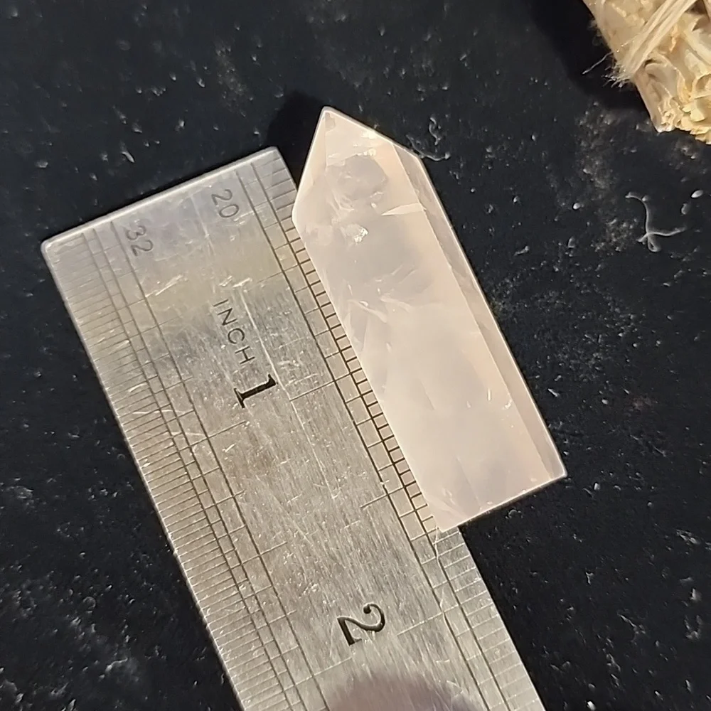 Romance Sage Bundle has dried rose petals  with Rose Quartz mini tower - Picture 4 of 6